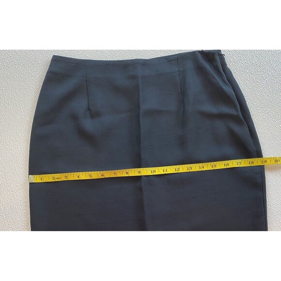 NWT Jones New York Straight Skirt Women's Black 100% Silk Size 6 Side Zipper - Picture 8 of 9